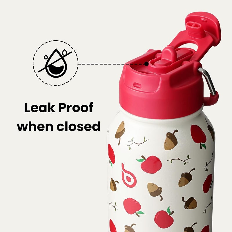 BottleBottle 32oz Insulated Water Bottle Stainless Steel Sport Water Bottle with Straw Dual-use Lid Design for Gym with Pill Box - Image 4